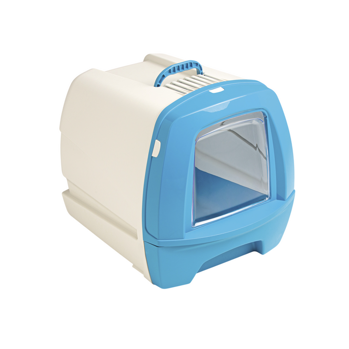 80's Cat Litter Box with Drawer Blue 50 x 40 x 42 cm
