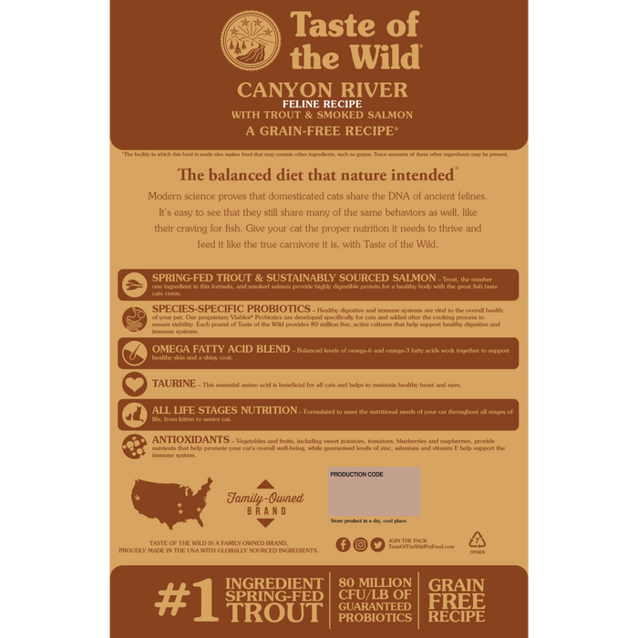 Taste of the Wild Canyon River Feline Recipe