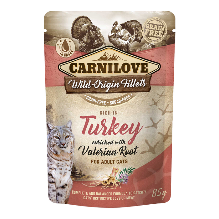 Carnilove Turkey Enriched With Valerian Root For Adult Cats (Wet Food Pouches) 85g