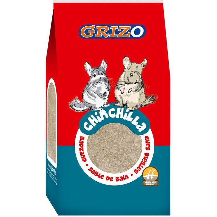 GRIZO Chinchilla Bathing Sand 1.25KG – Natural Dust-Free Bathing Sand for Healthy Skin & Shiny Coat – Imported from Belgium – Suitable for All Chinchillas