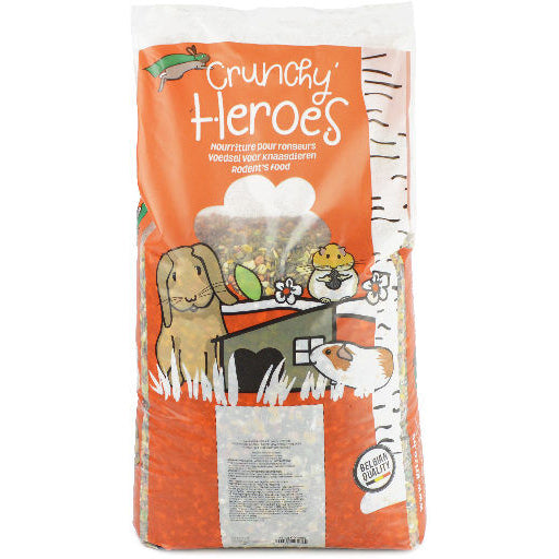 GRIZO GUINEA PIG FOOD + VITAMIN C CRUNCHY HEROES 4KG