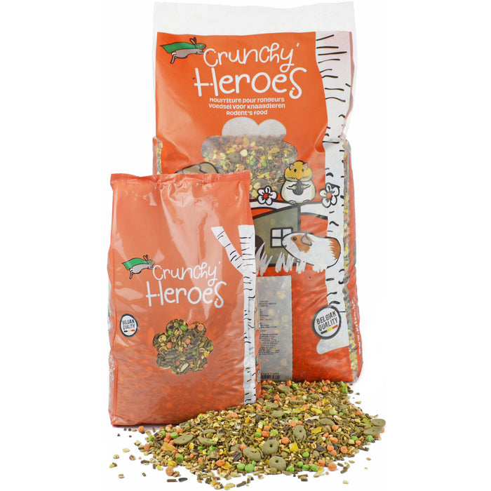 GRIZO GUINEA PIG FOOD + VITAMIN C CRUNCHY HEROES 4KG