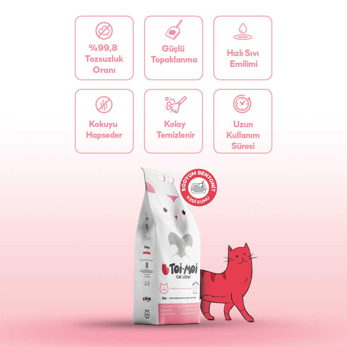 Toi Moi Cat Litter Baby Powder Scented Clumping Cat Litter 10kg