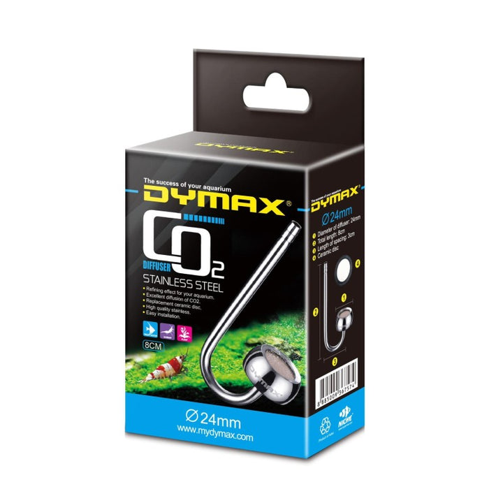 DYMAX STAINLESS STEEL CO2 DIFFUSER DIA. 24mm LENGTH 8cm