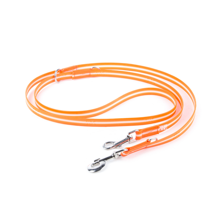 IDC Lumino Adjustable Leash - UV Orange / Width 1.9 cm & Length 2.2 Meter