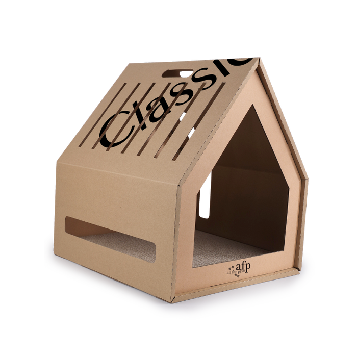 Classic Comfort - Home Sweet Home Cardboard Hideaway Scratcher