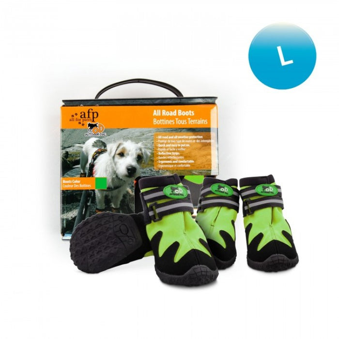 Outdoor Dog Shoes - Green / L