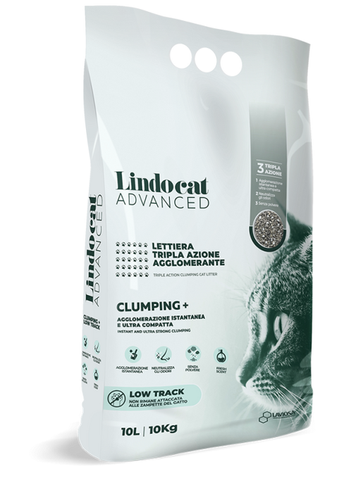 Natural Bentonite Lindocat Advanced Clumping + Low Track 10 L (Fragrance Free)