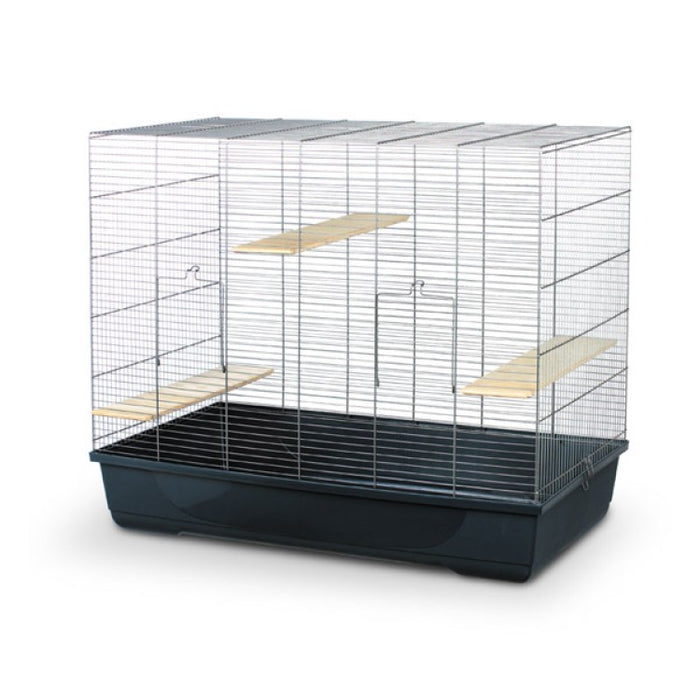 Jerry Large Rodent Cage - 100 x 55 x 84 cm/Black & White