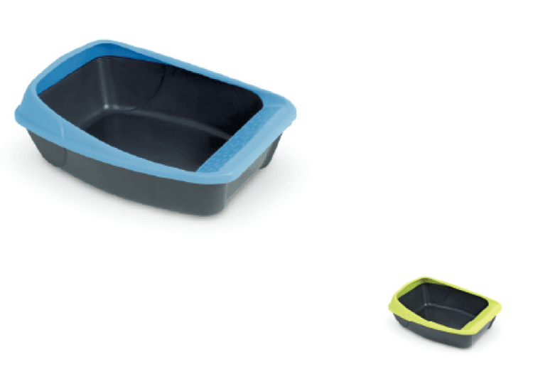 Virgo Cat Litter Tray - 52 x 39 x 20 cm/6 units/Mix Colors