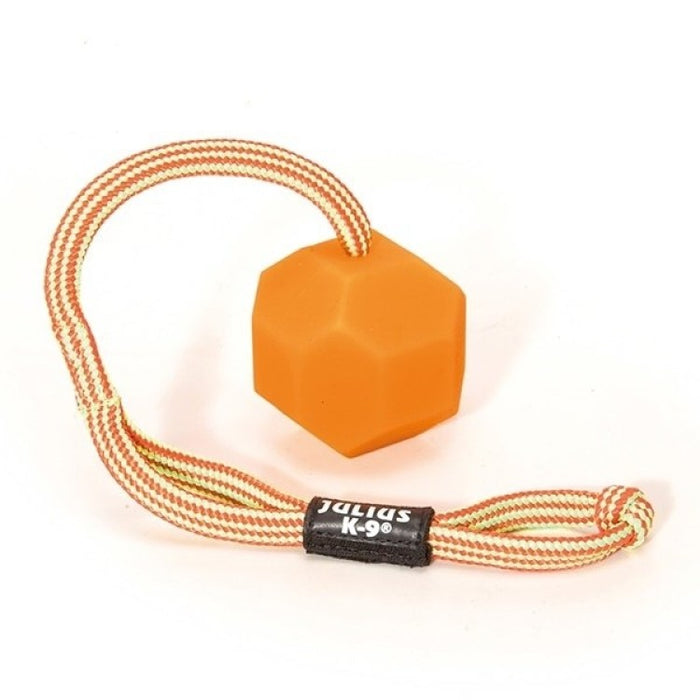 Fluorescent ball with string - Neon orange / diam.6 cm / Soft silicon