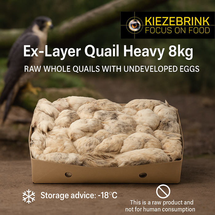 Ex-Layer Quail Heavy 8kg – Raw Whole Quails with Undeveloped Eggs (Kiezebrink)
