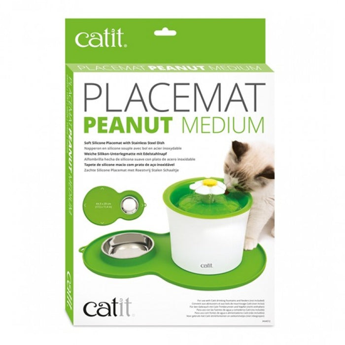 Cat It Peanut Placemat Green - Medium