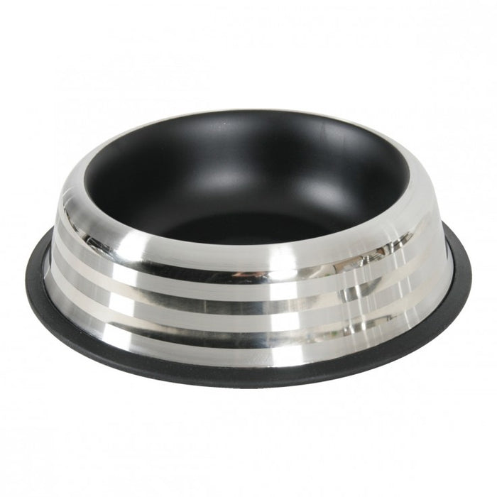 Merenda Stainless Non-Slip Dog Bowl - Black 1L