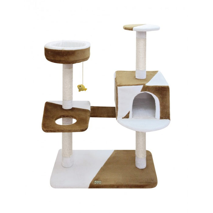 CAMILA Cat Pole - Brown-White