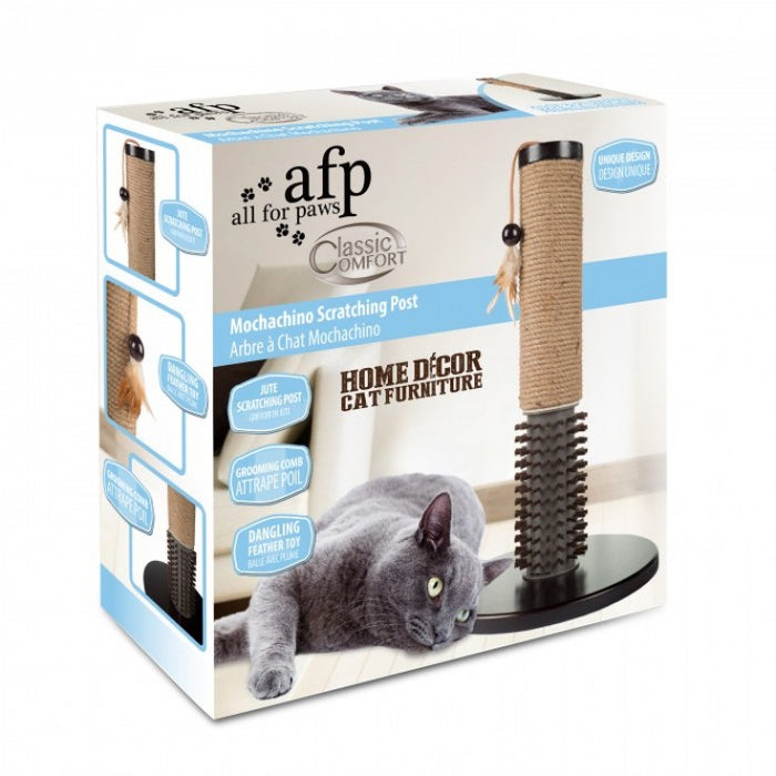 Mochachino Scratching Post with Rubber Bristles