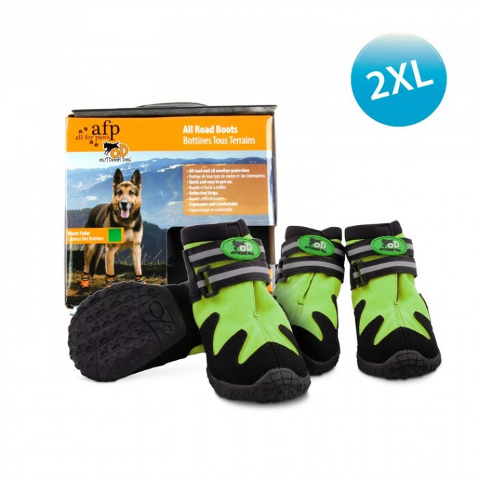 Outdoor Dog Shoes - Green / 2XL