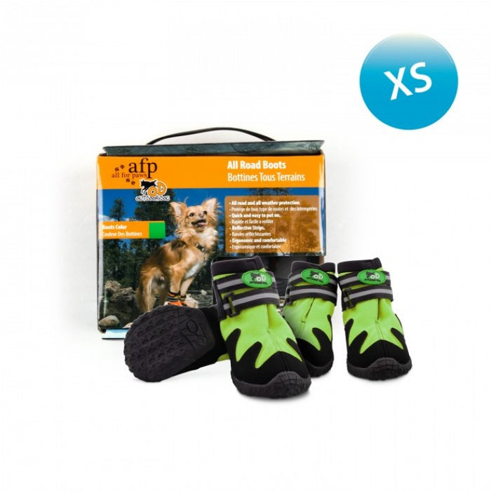 Outdoor Dog Shoes - Green / XS