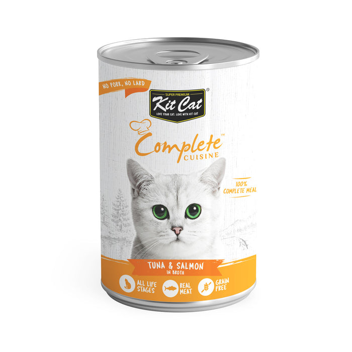 Kit Cat Complete Cuisine Tuna And Salmon In Broth 150g