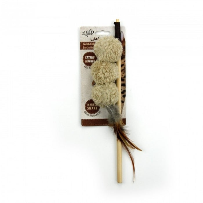 Lambswool Lamb Kebab Wand - Brown