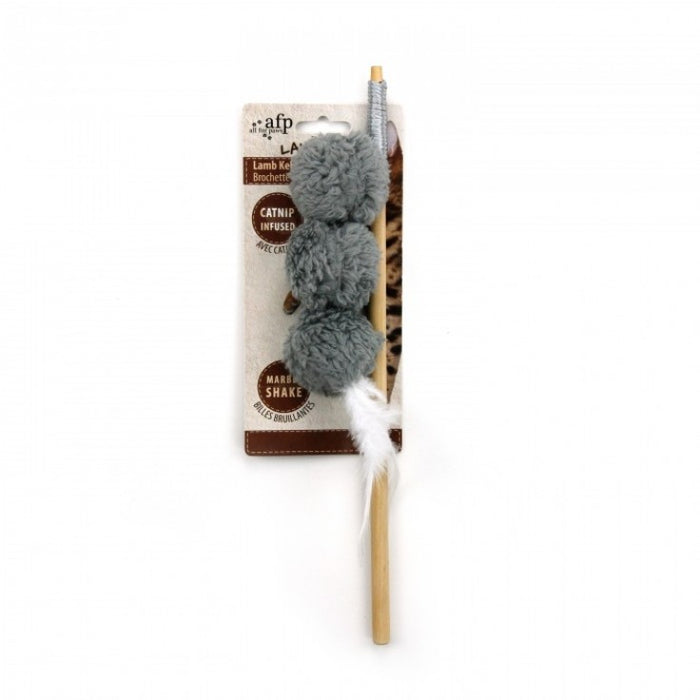 Lambswool Lamb Kebab Wand - Grey