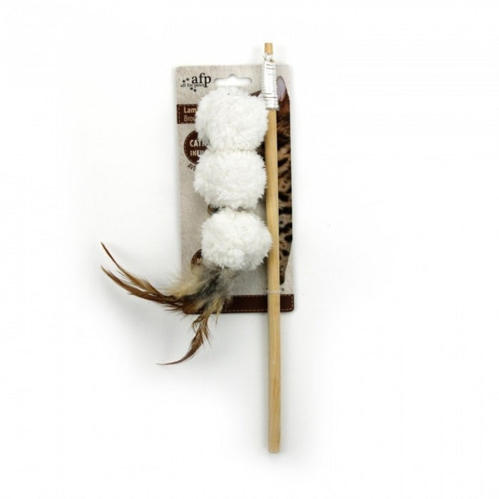 Lambswool Lamb Kebab Wand - White