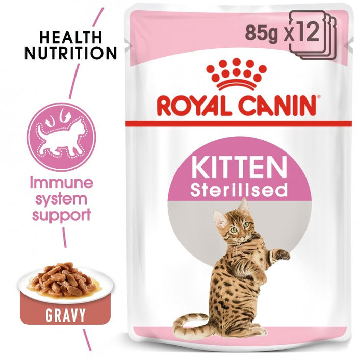 FELINE HEALTH NUTRITION KITTEN STERILISED GRAVY (WET FOOD - POUCHES)