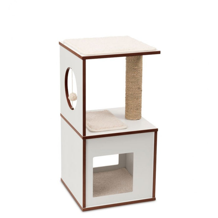 Premium Cat Furniture V-Box Small - White